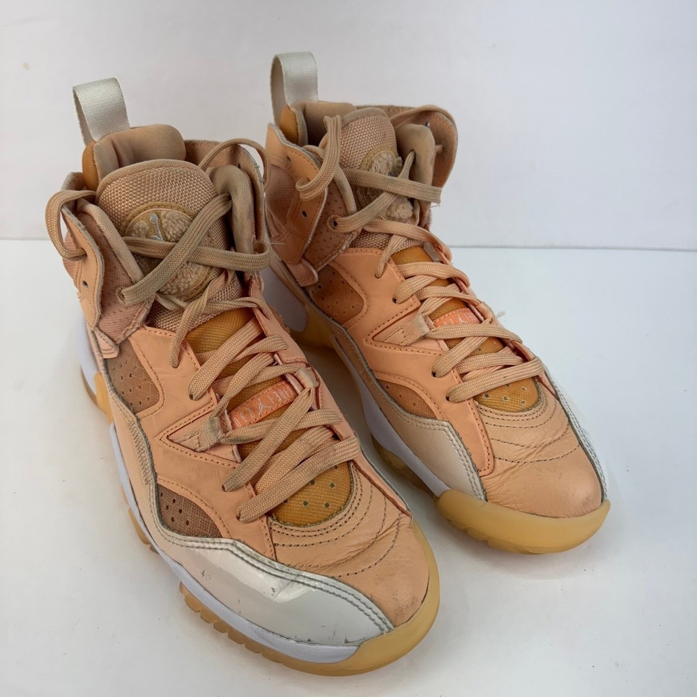 Nike Air Jordan Two Trey Sneakers Women's 7.5 Peach Tan White Basketball Shoe